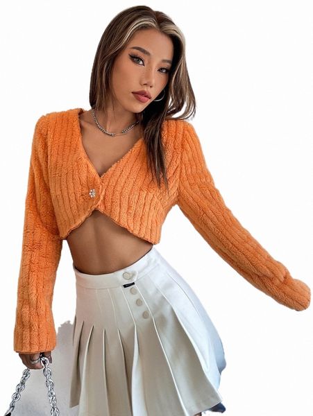 

women's jackets button front crop fuzzy jacket k3hn#, Black;brown