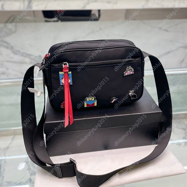 

nylon fashion handbags large capacity shoulder bags crossbody artwork zipper tote bag luxury rs handbag cartoon flap wallets black vintage t