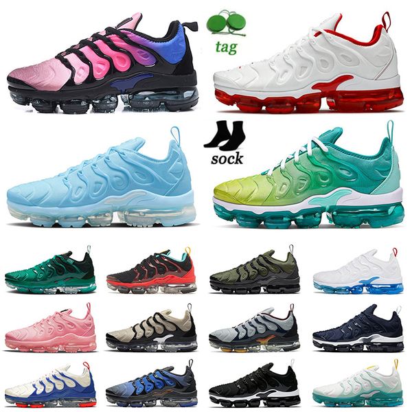 

men trainers outdoor vapourmx tn plus running shoes designer lemon lime black white university blue hyper violet stained glass pink off tns