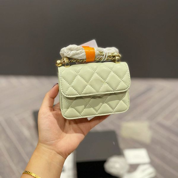 

french mini women luxury designer waist bag diamond lattice quilted leather gold chain shoulder handag retro fashion crossbody card case cos