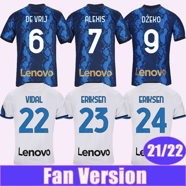 

21 22 alexis barella lukaku mens soccer jerseys gosens dzeko lautaro j. correa calhanoglu skriniar brozovic home away 3rd football shirt uni, Black;yellow