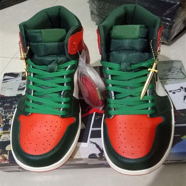 

av3905-138 solefly mens basketball shoes sail fir-team 1 high og outdoor sports sneakers size 36-46 with box290b