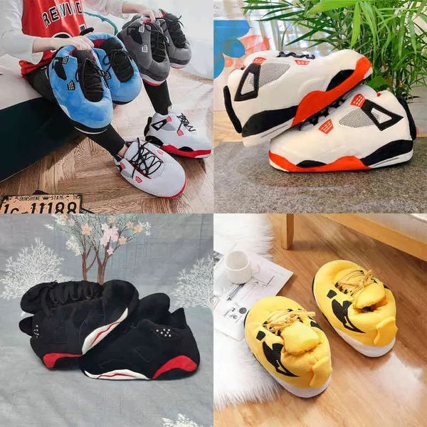 

women basketball winter sneaker slippers home slipper men/women house floor sliders indoor slides funny slipper y220523, Black;grey
