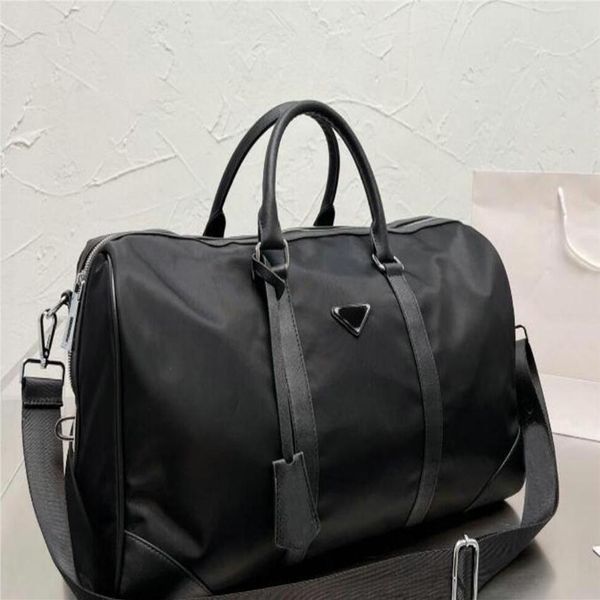 

2022 men fashion duffle bag black nylon travel bags mens handle luggage gentleman business totes with shoulder strap praise185l