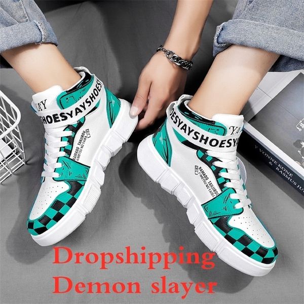 

safety shoes klywoo demonslayer drop anime men women streetwear cosplay sneakers 220831, Black;brown