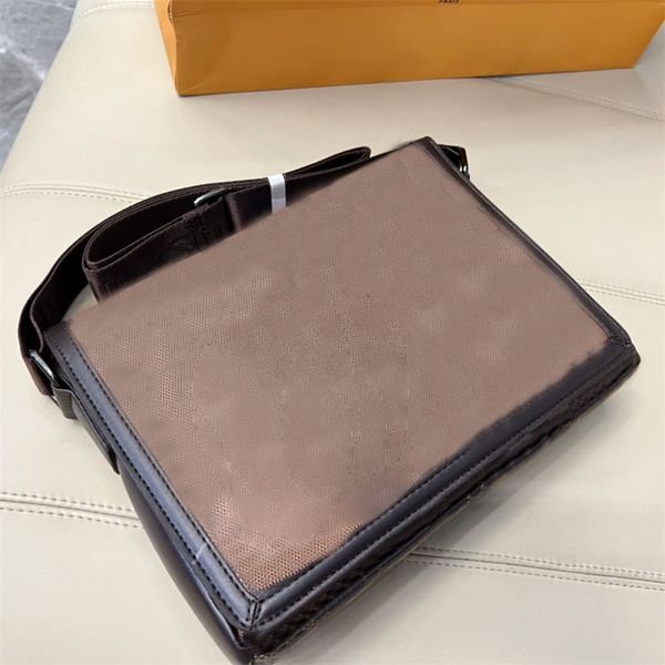 

classic district messenger bag damier checkerboard portable crossbody flap magnetic snap closure shoulder bag purse
