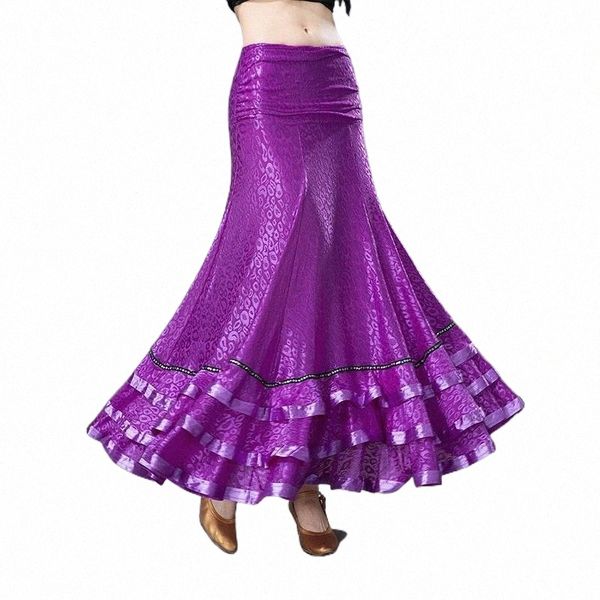 

stage wear moden dance skirt large size waltz tango dancing lady national standard wear long sumba suit d02 stage l0sx#, Black;red