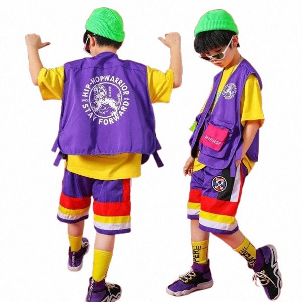 

stage wear hip hop kids jazz dance costumes for girls boys ballroom dancing stage outfits jackets perform dancewear t shirts pants wear u4dl, Black;red