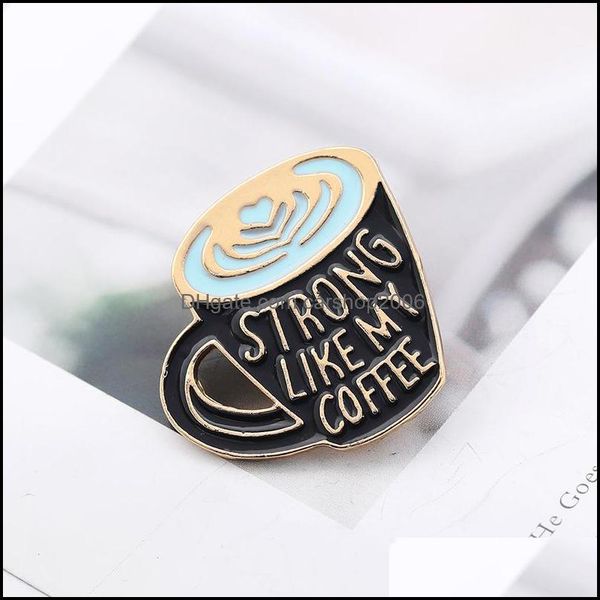 

pins brooches cartoon coffee cup brooch pins european enamel funny metal brooches for girls gift new 2021 xmas badges bag clothes de dhcip, Gray