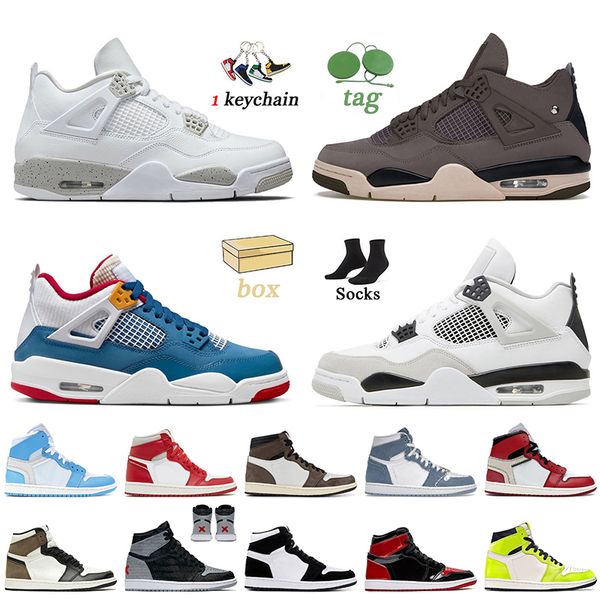 

wholesale jumpman 4 4s basketball shoes white oreo a ma maniere messy room military high og 1 1s university blue chicago reimagined denim tw