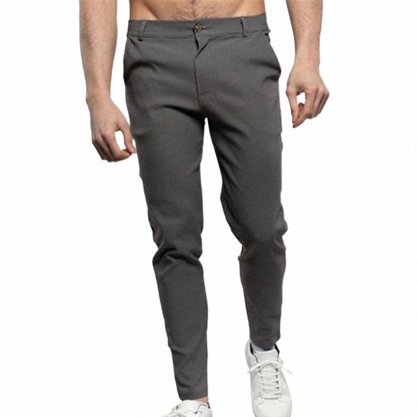 

men's pants men's pants solid casual for men trousers pencil fashion clothing autumn pantalones de hombre o7zr#, Black