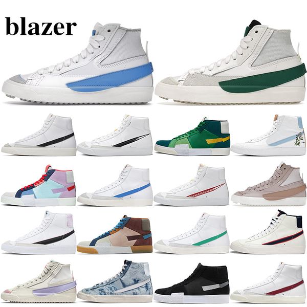 

blazer mid 77 vintage men women running shoes orange sail pacific blue white black indigo pink oxford cool grey metallic gold mens trainers