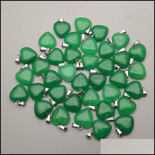 

pendant necklaces amethysts natural stone heart pendant necklace for jewelry making 15mm charm fashion accessories 36pcs q1113 629 q2 dhvm4, Silver