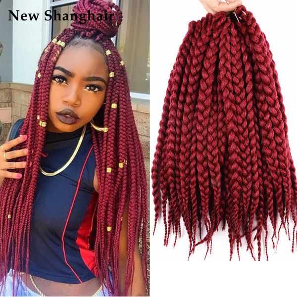 

14 inch box braid crochet hair short braids pre looped for black women hair extensions bs21