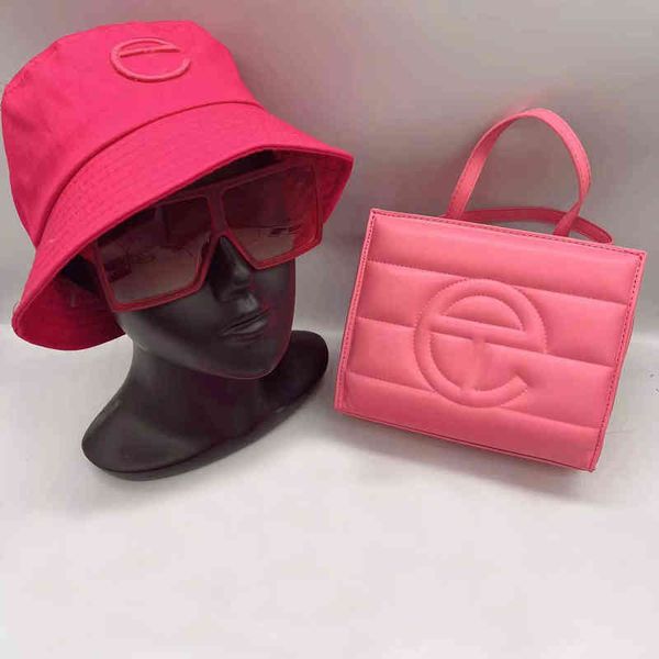 

shoulder bags 3pcs set with hat and sunglasses luxury designer handbags women branded leather pu crossbody bucket shopping purses 220330