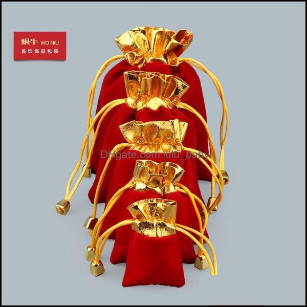 

jewelry pouches bags gold side veet dstring pouch bag/jewelry bag christmas/wedding gift bags red black ne815 862 q2 drop d lulubaby dhnwe, Pink;blue