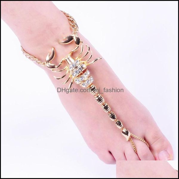 

anklets 2 colors 1 pair scorpion style statement foot jewelry for women costume beach barefoot sandal anklet novelty fashio mjfashion dh8r0, Red;blue