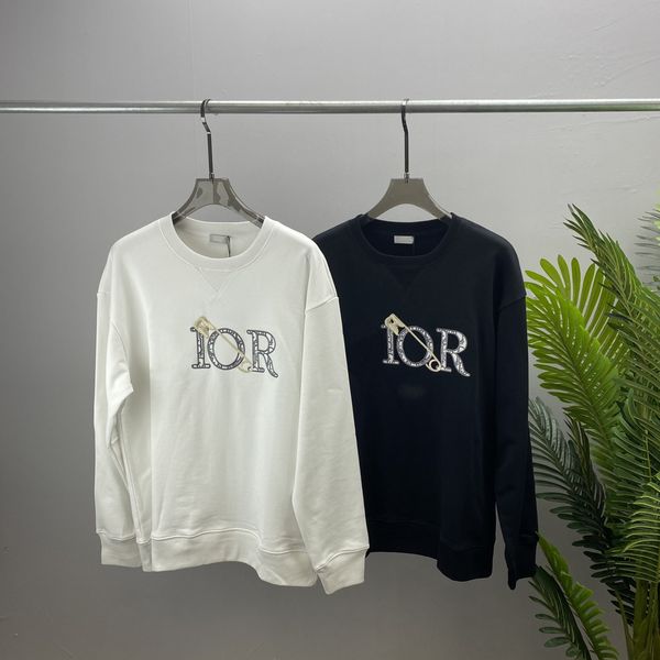 

men's hoodies & sweatshirts mens designer sweatshirts o-neck solid color sweatshirt black white xs