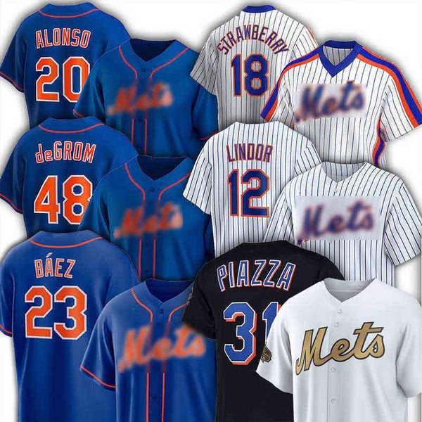 

2022 theme costume all stars new starling marte york 48 jacob degrom mets baseball jerseys 20 pete alonso 12 francisco lindor 17 keith herna, Black;red