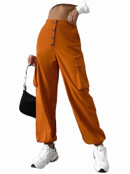 

women's pants & capris high waist flap pocket side cargo pants o9qw#, Black;white