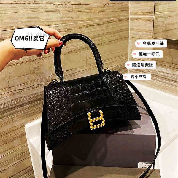

designer evening bag hobo wrist messenger balencaigaas cowhide crocodile pattern advanced sense versatile shoulder for girlfriend h4r4