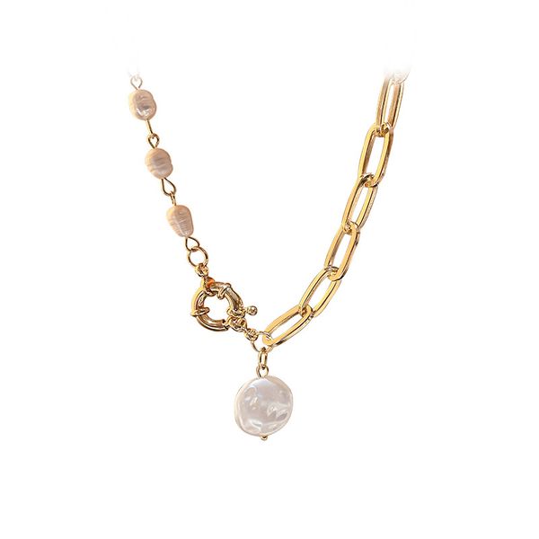 

youngdeer pearls pendant necklace gold plated heart chokers, Silver
