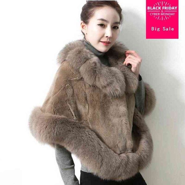 

women's cape imitation furs fur warm coat cloak white bride warm imitation mink shawl female wj81 thicher fur coat t220831, Black