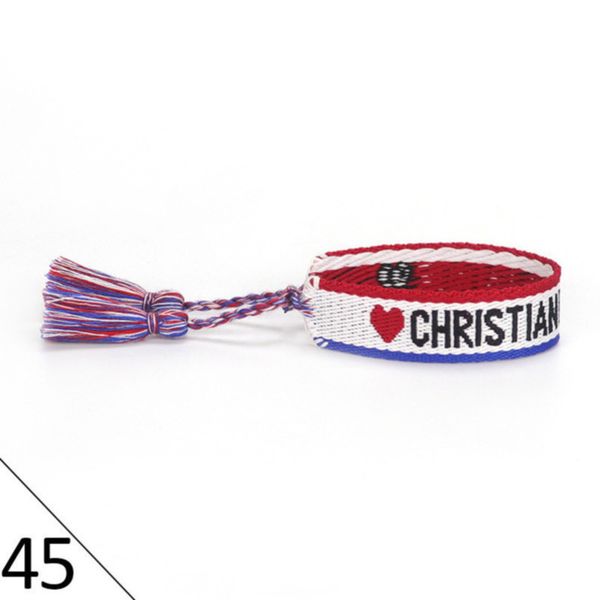 

fashion brand bracelets woven friendship for womens handmade braided luxury bracelet designers with tassel print embroidery mens jewelry ban, Golden;silver