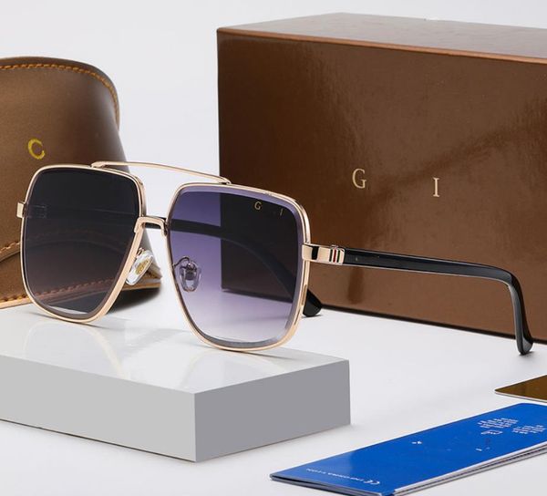 

cut edge square large frame sunglasses metal double beam frame designer fashion off network ins net red same for mens womens luxury gafas de, White;black