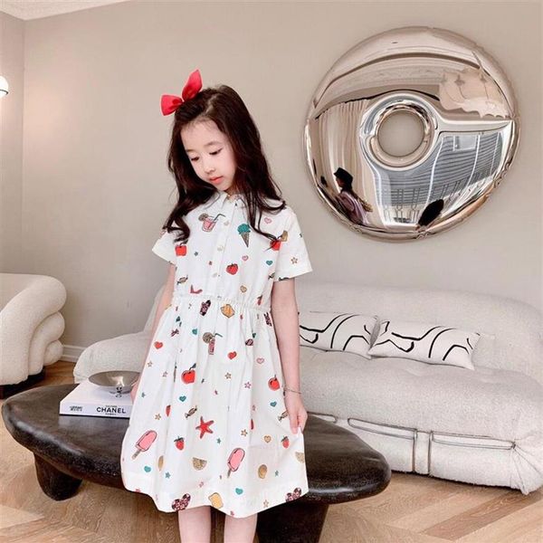 

baby girls summer dress cotton toddler kids short sleeve dresses little girl outwear clothes293q3507251x, Red;yellow