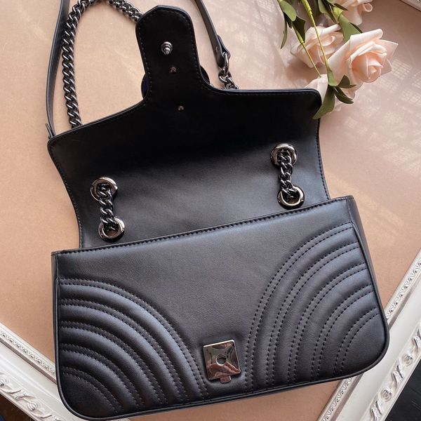 

warp women mini shoulder bag chain backpack handbag fashion wave pattern leather bag medium and large size 26cm luxury quality