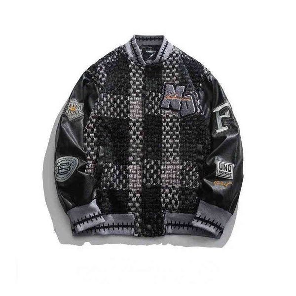 

women's jackets women's jacket spring 2022 harajuku baseball cardigan for women bomber varsity jacket warm coat techwear y2k cloth, Black;brown