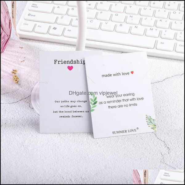 

tags price tags card friendship make a wish thanks bracelet card made with love one for you the lucky charm handmade j dhseller2010 dhojm