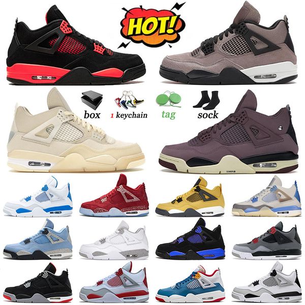 

sell well 4 basketball shoes jumpman sneakers designer 4s violet ore military black canvas men trainers white oreo red thunder infrared mess