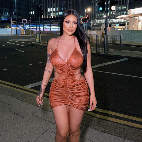 

casual dresses summer strap v-neck backless dress with pleats, Black;gray