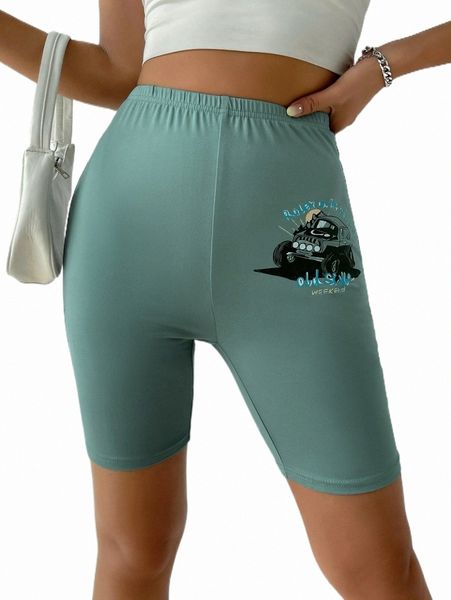 

women's shorts letter graphic biker shorts 2022 new 68hh#, White;black