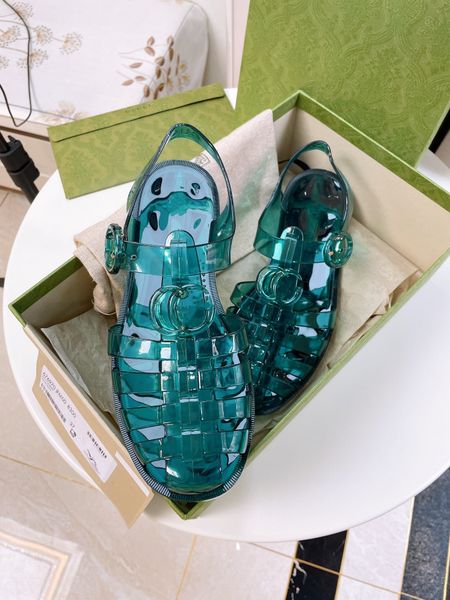 

t-show woman summer flat casual sandals femal holidays beach jelly sandals ladies plastic transparent shoes size 35-40, Black