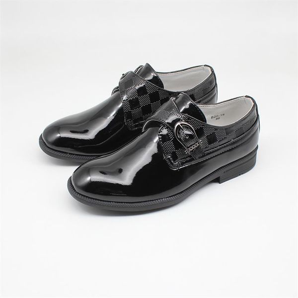 

fashionable and stylish shoe kids boys smart wedding shoes formal casual party dress shoes childrens patent leather241x, Black;grey