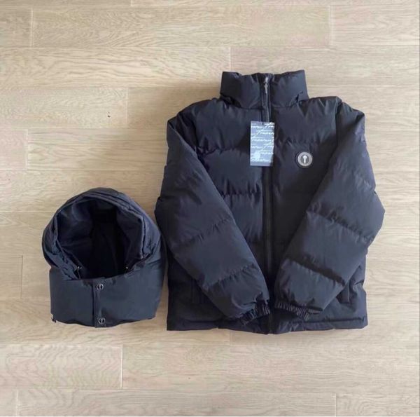 

2022 fall/winter trapstar down jacket men's women's white duck warmth, Black