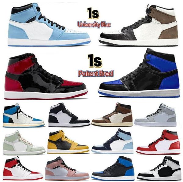 

jumpman 1 high basketball shoes og 1s men women sneakers dark mocha bred patent heritage hyper royal university blue twist atmosphere high s