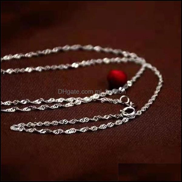 

chains 10pcs water waves chains 1.2mm 925 sterling sier necklace 16"-30" sh540 q2 drop delivery 2021 jewelry necklaces penda mjfas, Silver