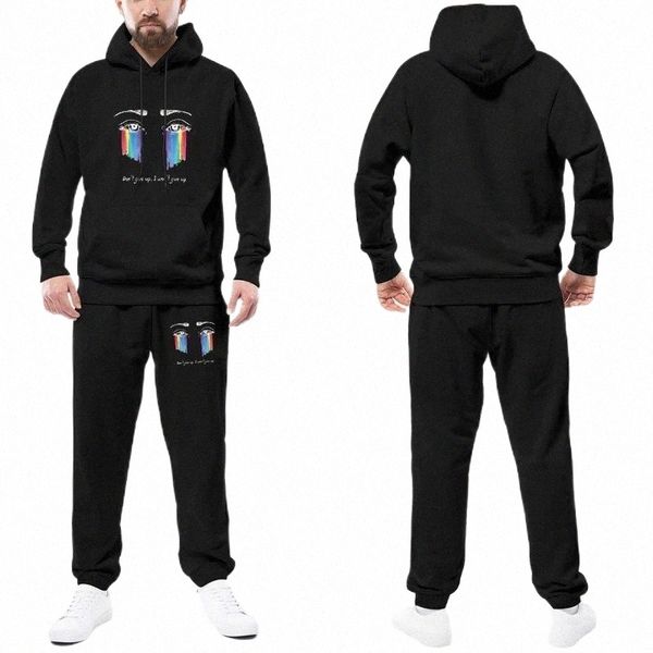 

men's tracksuits men's tracksuits sia tracksuit set the greatest don t give up white casual sweatsuits male sweatpants and hoodie, Gray