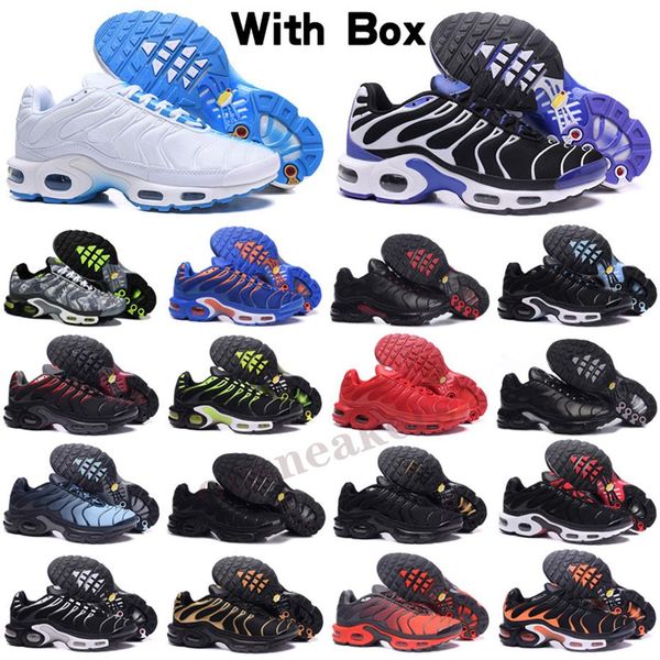 

mens tn plus runner shoes worldwide triple black white rain bow blue sneakers male outdoor trainers size 40-463447, Black;brown