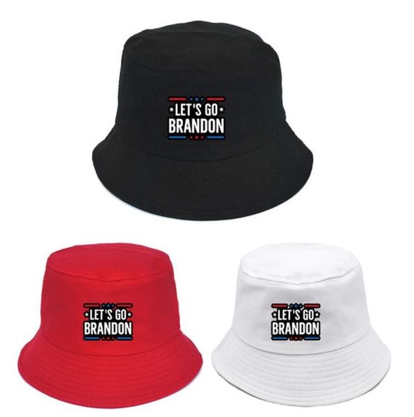 

let's go brandon embroidery bucket hats fish cap 2024 presidential election hat adults universal fbj