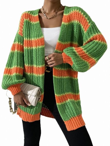 

women's sweaters colorblock drop shoulder duster cardigan 41k2#, White;black