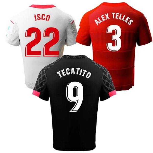 

2022 2023 seville isco soccer jerseys 22 23 januzaj tecatito moreno el haddadi lamela alex telles j.navas suso i.rakitic fc home away 3rd fo, Black