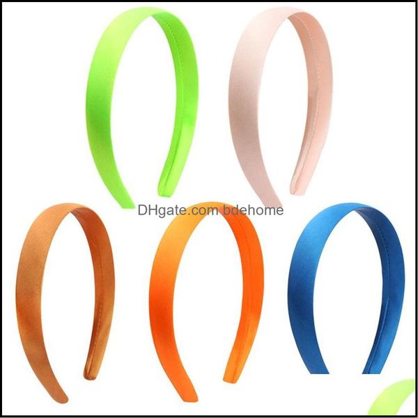 

hair rubber bands 1.5cm solid color plain haribands satin headband women hair accessories girls simple headbands head hoop tiaras c3 dhnlz, Pink