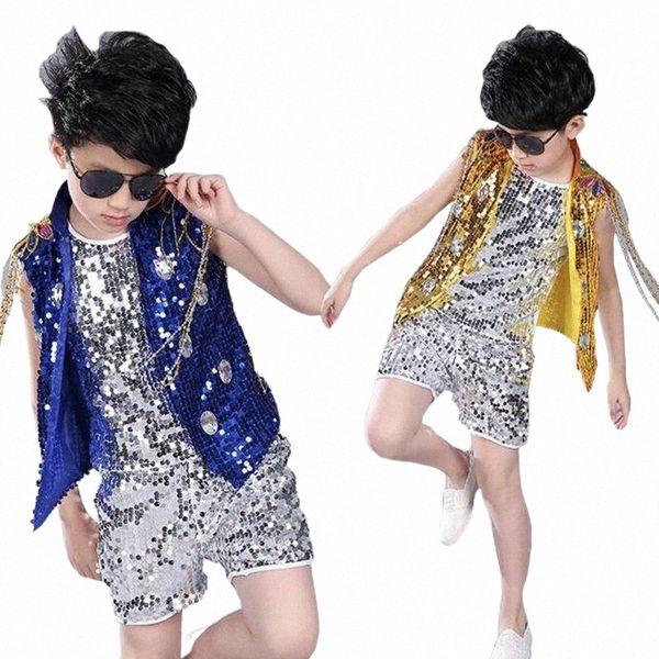 

stage wear pieces/set boys ballroom sequined modern jazz hip hop dance performance costumes girls party stage wear dancing outfit clothes 70, Black;red