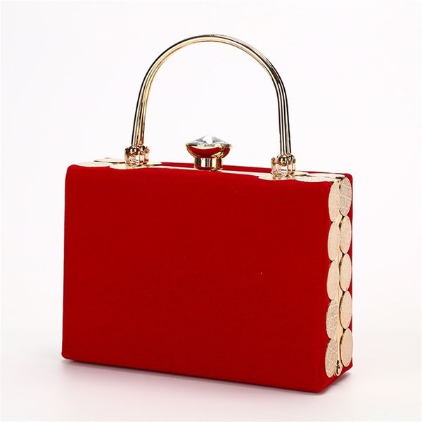 

elegant velour hardsurface women evening bags rectangle box bag handbags black red fashion p 220824