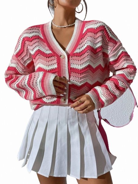 

women's sweaters chevron pattern drop shoulder cardigan j4kb#, White;black